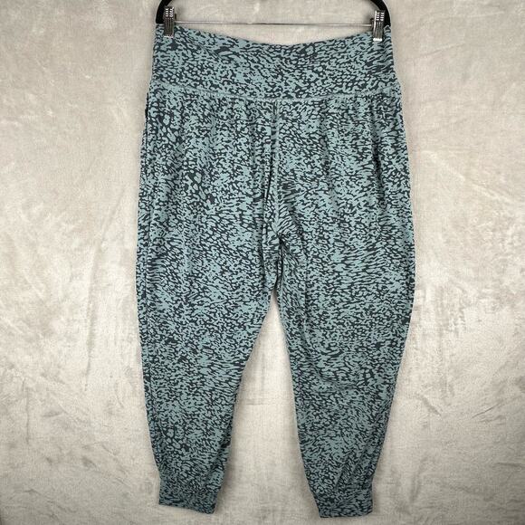 Athleta Pants Womens Extra Large Gray Salutation Jogger Ocelot Spot Print Yoga - Picture 7 of 15